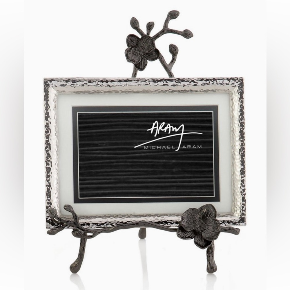 MICHAEL ARAM Black Orchid Easel Frame 4x6 or 5x7